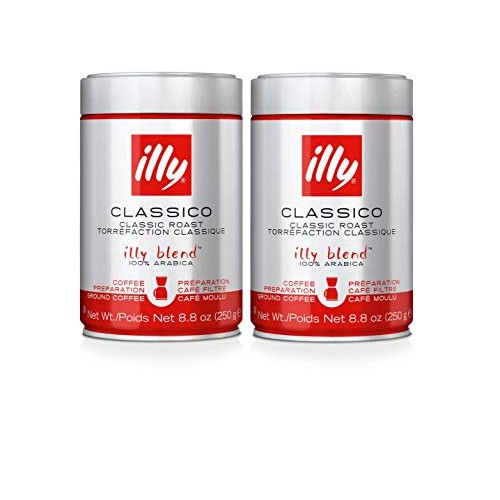 Illy, Ground Coffee Drip Grind Medium Roast, Red Band, 8.8-Oun