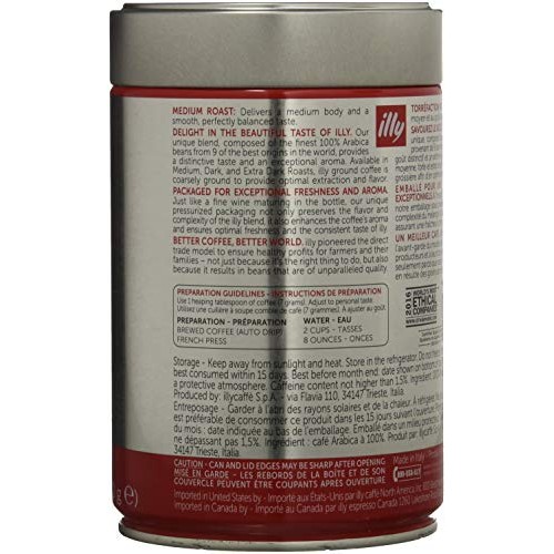 Illy - Ground Drip Coffee - Medium Roast - 8.8 Oz 250G