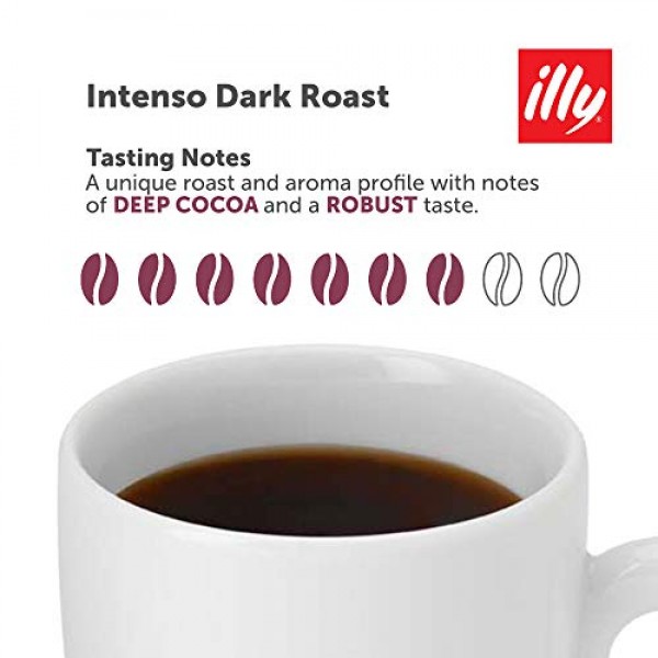 Illy Intense & Robust, Intenso Dark Roast Coffee K-Cups, Made Wi...