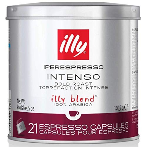 Illy Iperespresso Capsules Dark Roasted Coffee, 5-Ounce, 21-Coun