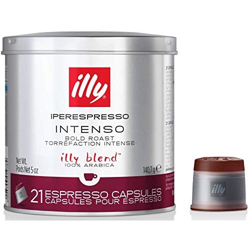 Illy Iperespresso Capsules Dark Roasted Coffee, 5-Ounce, 21-Coun