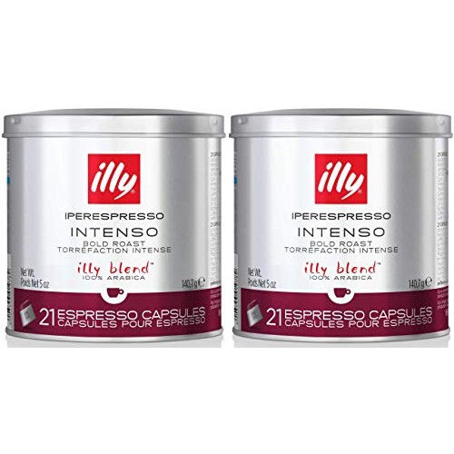 Illy Iperespresso Capsules Dark Roasted Coffee, 5-Ounce, 21-Coun