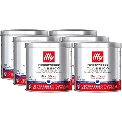 Illy Iperespresso Lungo 21 Count Coffee Capsules Pack Of 6