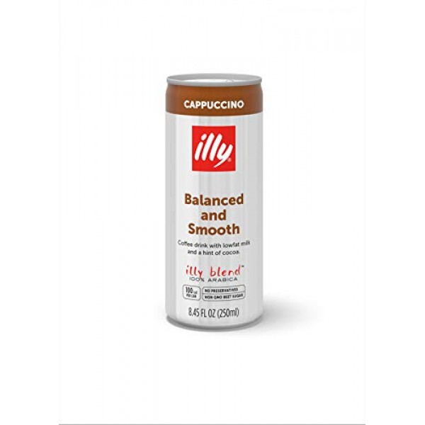 illy Ready-to-Drink Cappuccino, Authentic Italian Coffee, Made w...