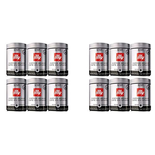Illy Whole Bean Coffee, Dark Roast, 8.8 Oz 250G, 12 Cans