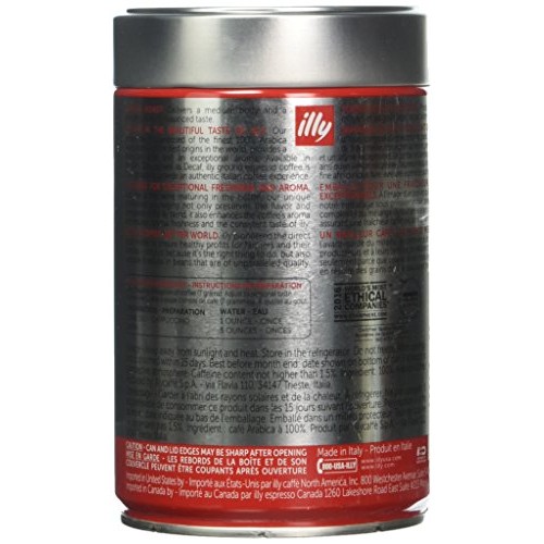 Illycaffe Coffee Grnd Normale Fine, 8.8 Oz Pack Of 6