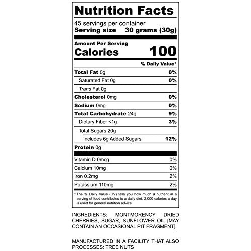 Dried Cherries 3 LB 48 oz | Resealable Bag | Tart Sour Montm...