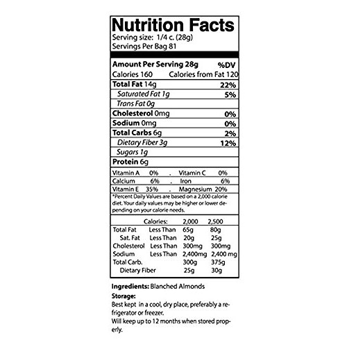 Unblanched Natural Almond Flour Great For Paleo And Keto Diet, G