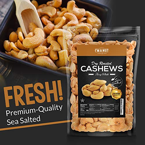 Oven Dry Roasted Cashews With Sea Salt, 1.5Lbs, Fancy Whole. No