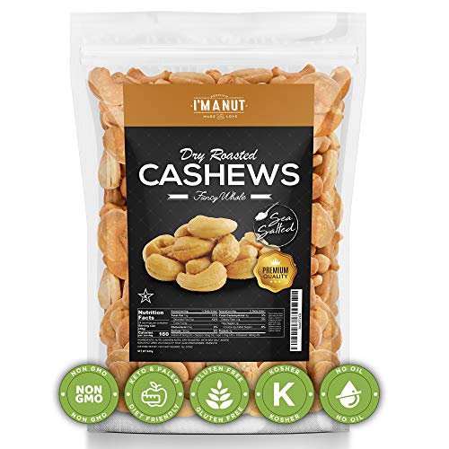 Oven Dry Roasted Cashews With Sea Salt, 1.5Lbs, Fancy Whole. No