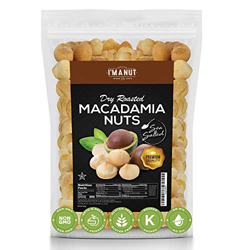 Oven Dry Roasted Macadamia Nuts, With Sea Salt, 1.5Lbs, Fancy Wh
