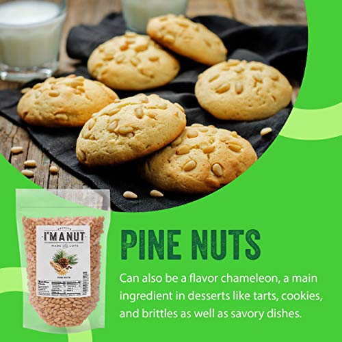 Raw Pine Nuts 1 Lb Whole And Natural No Ppo, Steam Pasteurized