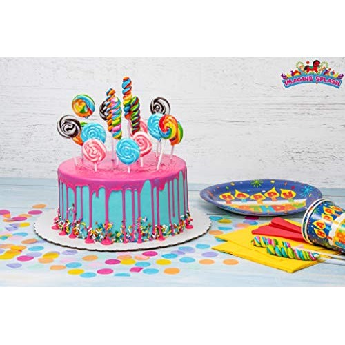 Rainbow Swirl Lollipops - 12 Suckers