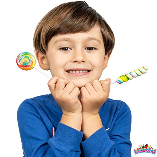 Rainbow Swirl Lollipops - 12 Suckers