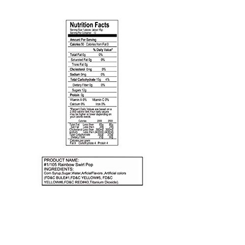 Rainbow Swirl Lollipops - 12 Suckers