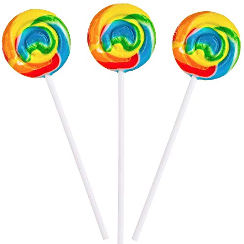 Rainbow Swirl Lollipops - 40 Suckers