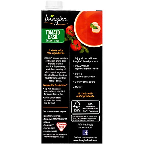 Imagine Organic Creamy Soup, Tomato Basil, 32 Oz.