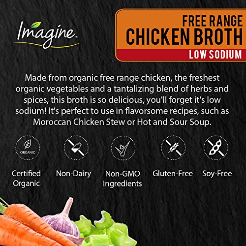 Imagine Organic Low-Sodium Free-Range Chicken Broth, 32 Oz.