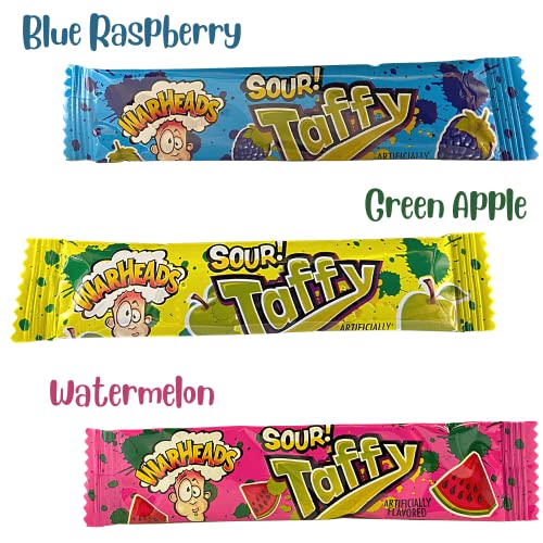 Warheads Sour Taffy Chewy Candies, Individually Wrapped Fruit Fl