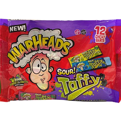 Warheads Sour Taffy Chewy Candies, Individually Wrapped Fruit Fl