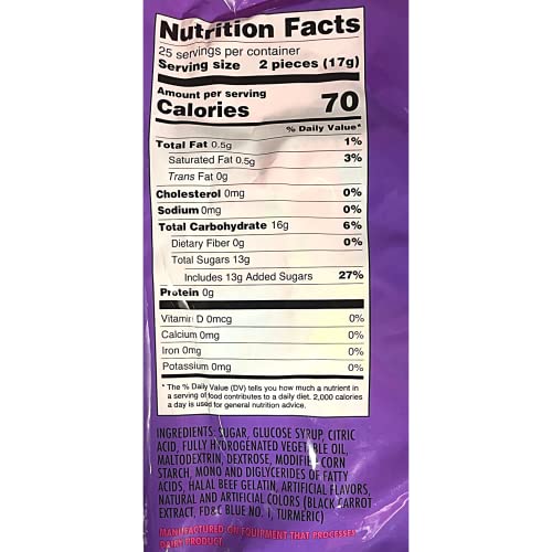 Warheads Sour Taffy, Individually Wrapped Chewy Candies, Waterme