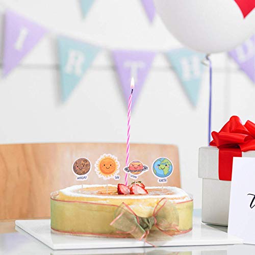 Imagitek 30 Pcs Solar System Outer Space Universe Cupcake Topper