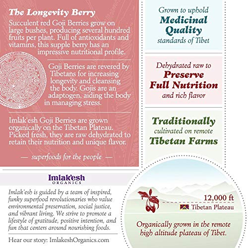 Imlakesh Organics Goji Berries, 12-Ounce Jar