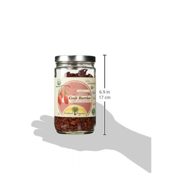 Imlakesh Organics Goji Berries, 12-Ounce Jar