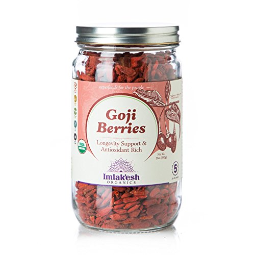 Imlakesh Organics Goji Berries, 12-Ounce Jar
