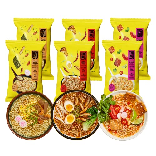 Immi Variety Pack Ramen, Black Garlic Chicken, Tom Yum Shrimp