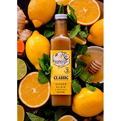 ImmuneSchein Classic Ginger Elixir Shots - Only 3 Real Food Ingr...