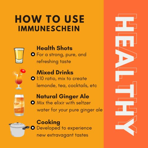 ImmuneSchein Classic Ginger Elixir Shots - Only 3 Real Food Ingr...
