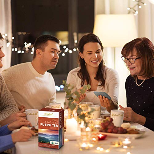 Imozai Organic Puerh Tea Bags 100 Count Individually Wrapped