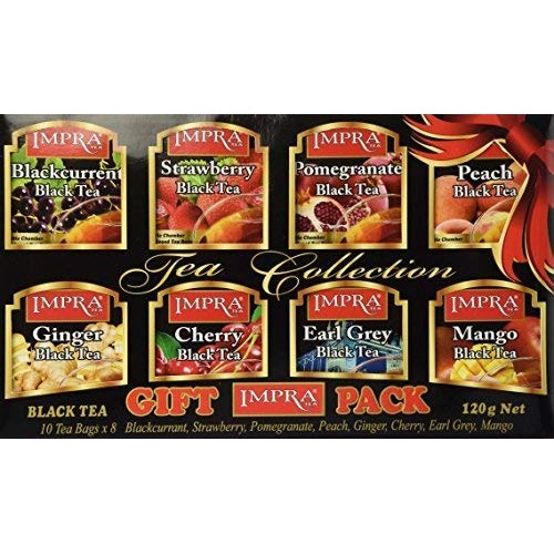 Impra Black Tea Collection Gift Pack 8 Flavors, 80-Count Tea Bag