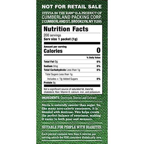 Stevia In The Raw, 200 Count 2 Count