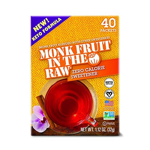 Monk Fruit In The Raw, Keto-Certified Zero Calorie Sweetener Pac