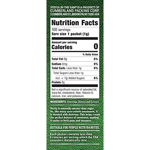 Stevia In The Raw 100 Count