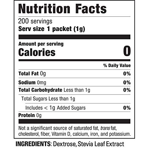 Stevia In The Raw Sweetener, 200 Count Packets