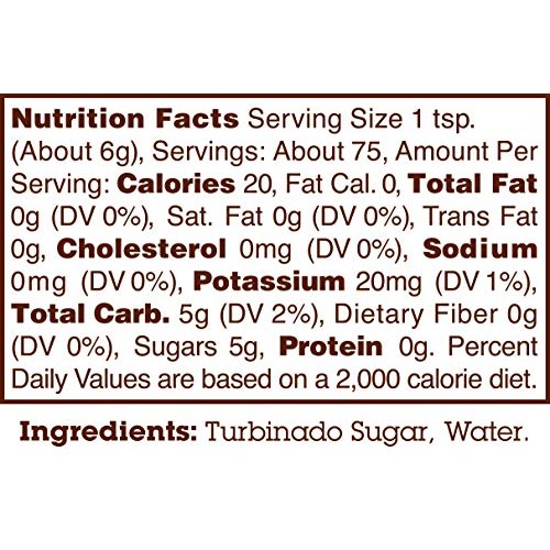 Sugar In The Raw Liquid Turbinado Cane Sugar, 12.5-Ounce Glass B...