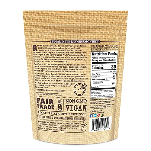 Sugar In The Raw Organic Granulated White Premium Cane Sugar, Pu...