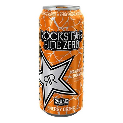 Rockstar Pure Zero Energy Drink Variety- Grape, Mandarin Orange,