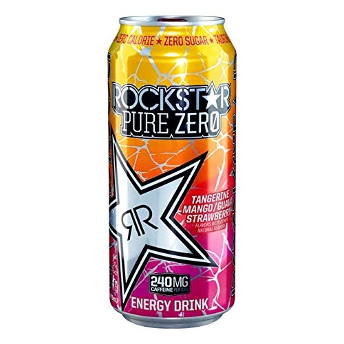 Rockstar Pure Zero Energy Drink Variety- Grape, Mandarin Orange,