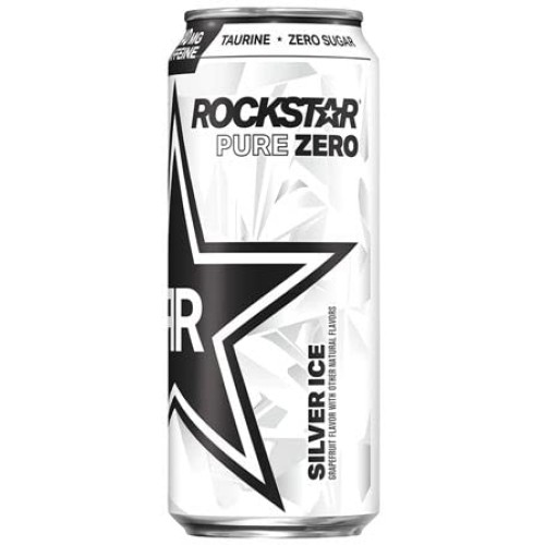 Rockstar Pure Zero Energy Drink Variety- Silver Ice, Pure Zero P