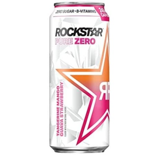 Rockstar Pure Zero Energy Drink Variety- Silver Ice, Pure Zero P