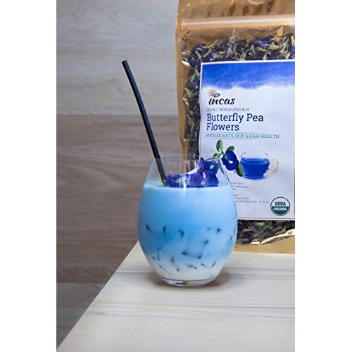 Incas 100% Usda Organic Butterfly Pea Flower Tea 4.41 Oz 125 G