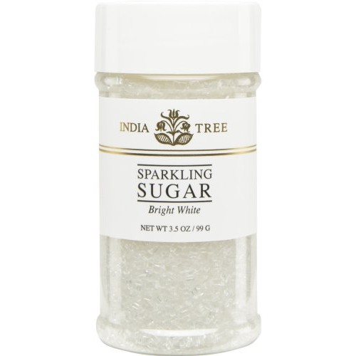 India Tree Bright White Sugar Sprinkles 10213,3.5 Oz