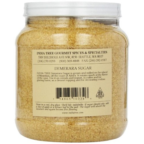 India Tree Demerara Sugar, 3 Lb Pack Of 2