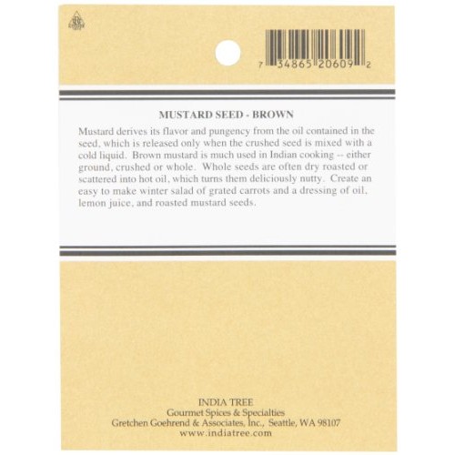 India Tree Mustard Brown, 1.5-Ounce Pack of 6