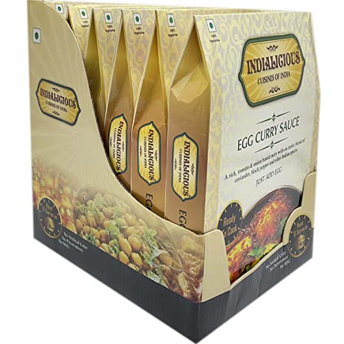 Indialicious Sauce 8.8 oz Egg Curry Sauce, 6 Pack