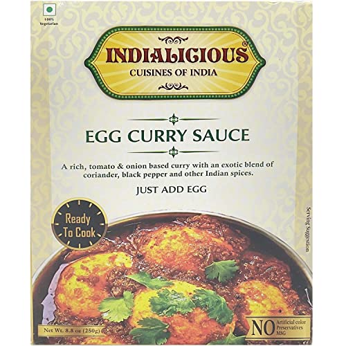 Indialicious Sauce 8.8 oz Egg Curry Sauce, 6 Pack